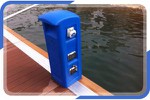 UV resistant water proof and rust resistant roto mold marine pedestal dock /shore power box plastic shell