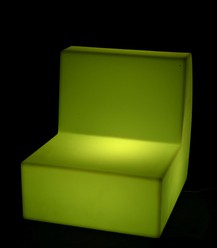 Plastic Hotel LED Sofa